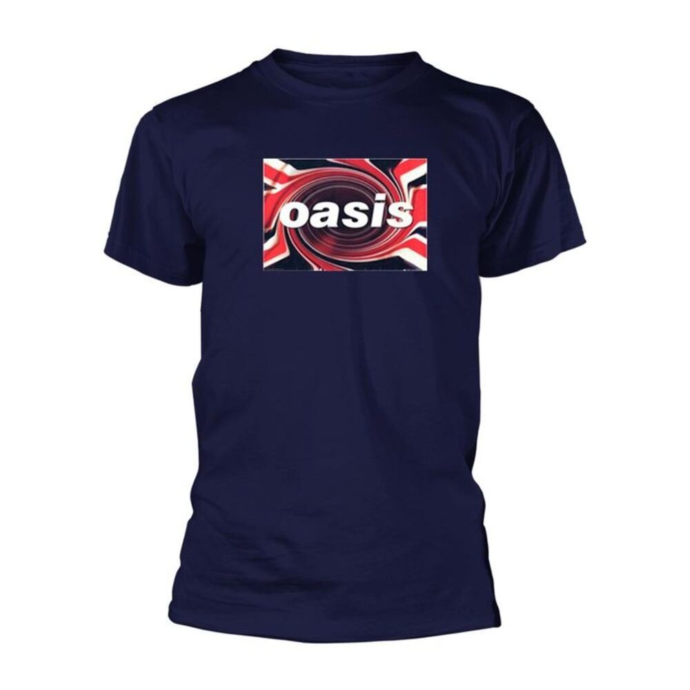 Oasis Unisex Adult Union Jack T-Shirt / Blue